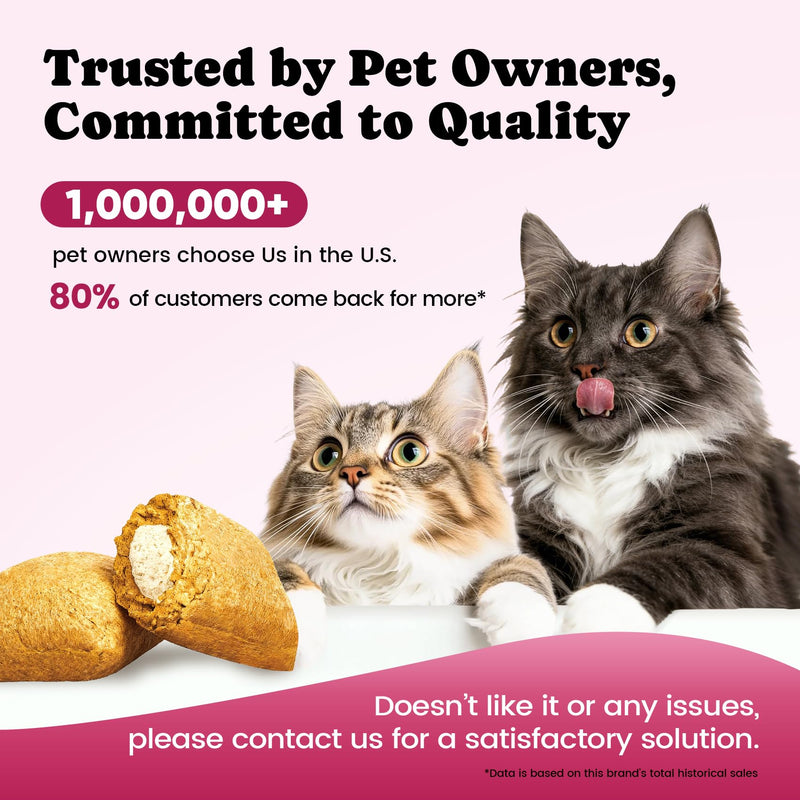 Glucosamine for Cats, Cat Joint Supplement with Chondroitin, Omega-3s & Green-Lipped Mussel, Pain Relief Crunchy & Creamy Treats for Senior Cats, Hip & Joint, Mobility & Flexibility Support -450 Chews Chicken