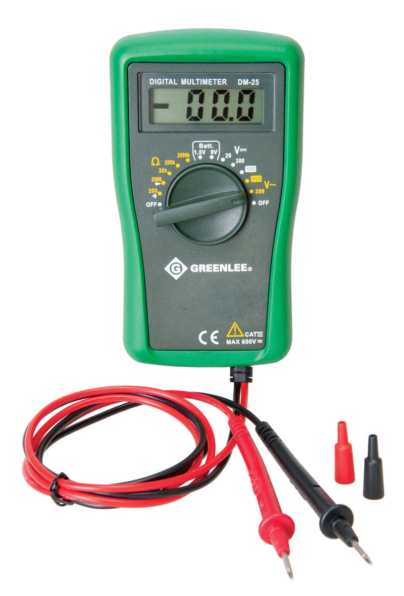 Greenlee DM-25 CATIII 600V Manual Ranging Digital Multimeter - BeesActive Australia
