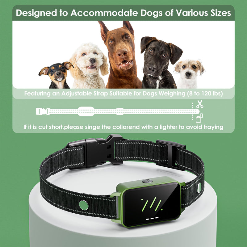 Dog Shock Collar 2 Dogs, 4500FT Dog Training Collar Rechargeable Waterproof IP67 Electronic Collar, Adjustable Collar for Dog 8-120 Lbs, 3 Training Modes Beep Dog Shock Collar with Remote Control 2 Pack Green - BeesActive Australia