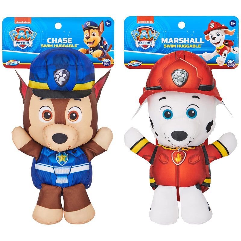 SwimWays Nickelodeon Paw Patrol Chase and Marshall Swim Huggable 2-Pack, Floating Paw Patrol Toys for Kids Ages 1+ 2pk Swim Huggable