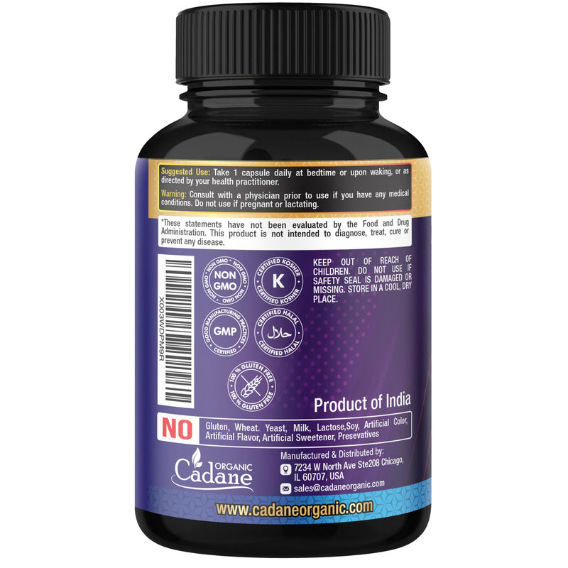 Organic Cadane Resveratrol Supplement - 12in1 Blended with VIT.C, Quercetin, Berberine, Turmeric, Green Tea & More - 90 Capsules 3 Month
