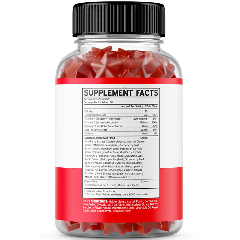 Fruit and Veggies Supplement (120 Gummies) - Premium Sugar-Free Superfood Super Green & Fruit Gummies for Adults - Immunity Support for Men & Women - Non GMO, Vegan Safe & Made in USA