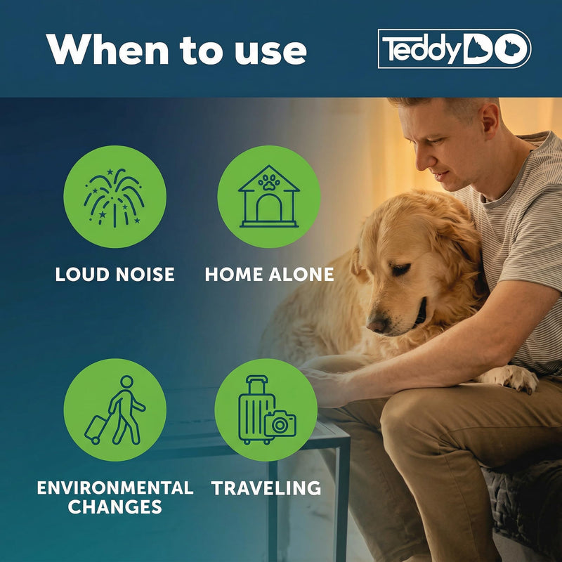 TeddyDo Calming Diffuser Refill for Dogs | Pack of Two | 60 Days Kit | Comfort, Calm & Relax Your Anxious Dog | Reduces Problematic Behaviours | 2x48ml