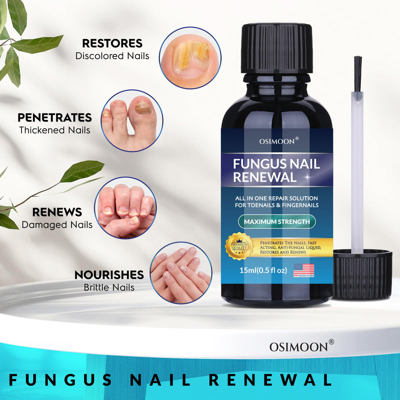 Toenail Fungus Treatment Extra Strength: Nail Fungus Treatment with 10% Undecylenic Acid, Nail Repair for Damaged Nails, Nail Fungus Treatment for Men and Women (2 Packs), Blue