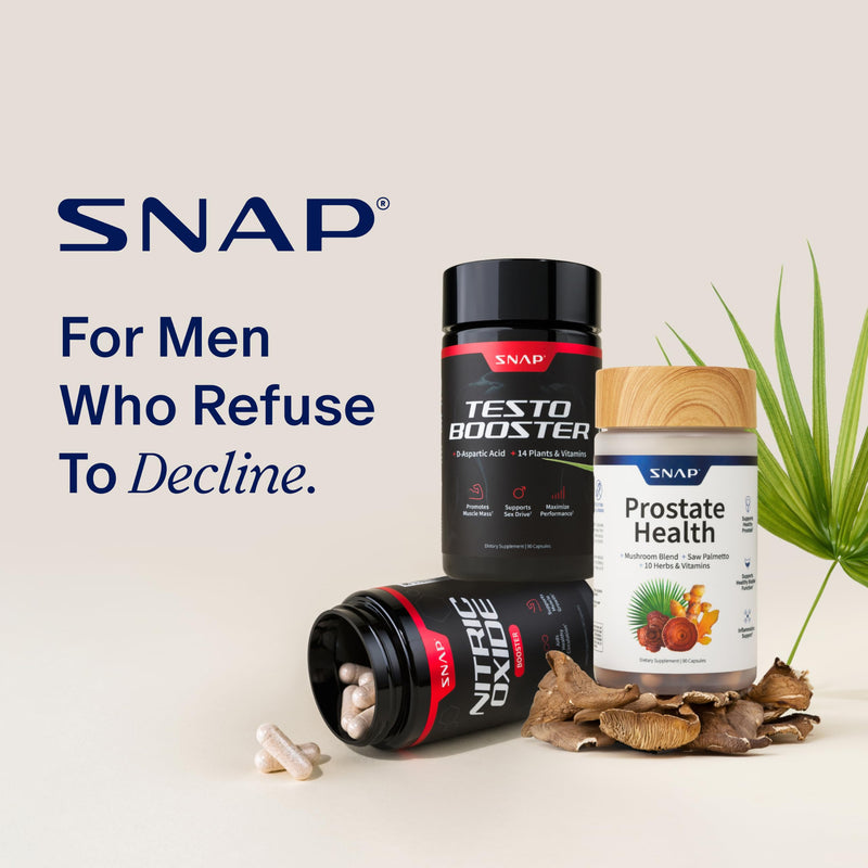 Snap Supplements Nitric Oxide Booster for Men & Women, 90 Vegan Capsules | Nitric Oxide Supplement, L-Citrulline + 3 Forms of L-Arginine for Stamina, Endurance & Circulation, Caffeine-Free Pre-Workout 90 Count (Pack of 1)