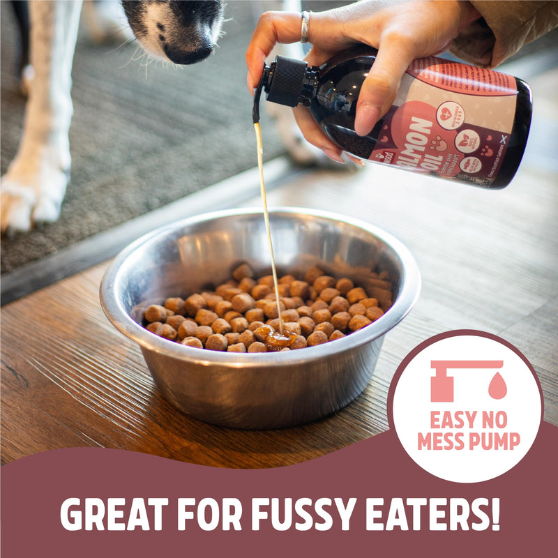 Rosewood Scottish Salmon Oil for Dogs and Cats – Natural, Rich in Omega 3, 6 & 9, Fish Oil Food Supplement for Joint Mobility, Immune Support, Itchy Skin and Healthy Coat (500ml) 500ml