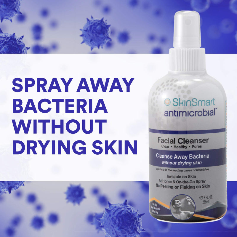 SkinSmart Facial Cleanser for Breakouts, Targets Bacteria for Post-Workout Pimples, Blemishes and Sweat Irritation; 8 oz Spray, Safe for All Ages: Adults and Teens - BeesActive Australia