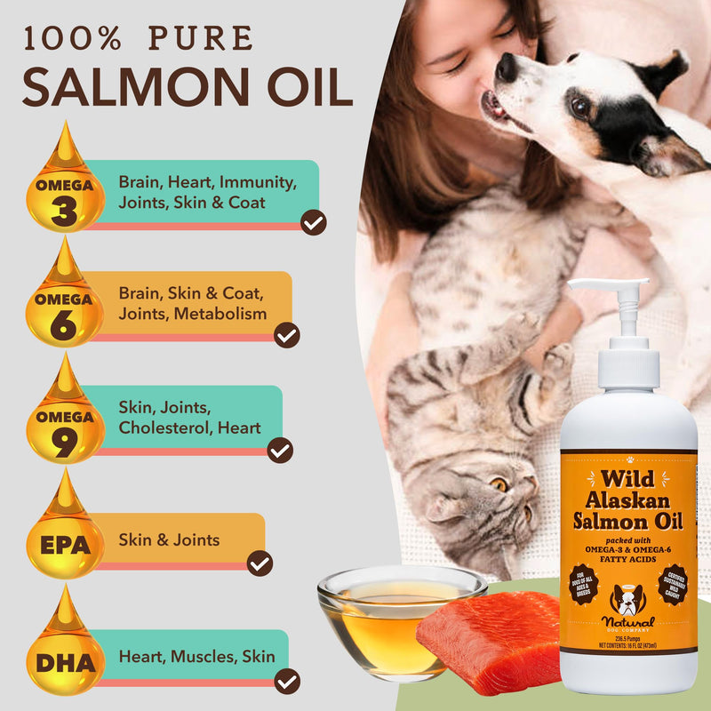 Natural Dog Company Healthy Joints Bundle, Includes (1) Wild Alaskan Salmon Oil - 16 oz., (1) Hip and Joint Chews Supplement - 90 pcs, Vitamins for Dogs, Fish Oil for Dogs - PawsPlanet Australia