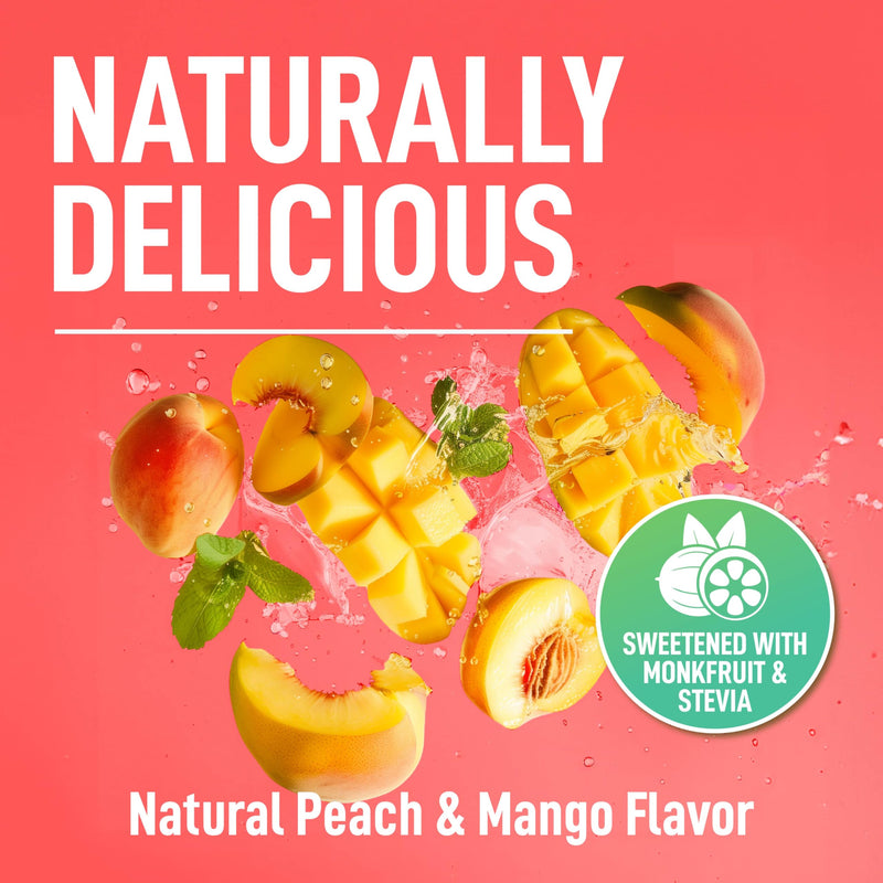 Keppi Electrolytes Powder – Peach Mango Flavor – No Sugar Hydration Supplement with Potassium, Magnesium, Sodium – 50 Servings – Keto, Vegan, Fasting-Friendly, Zero Calorie Electrolyte Drink 50 Servings - Tub