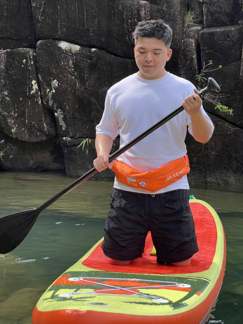 Automatic Inflatable Belt Pack Water Sports Jacket Waist Belt PFD for SUP Paddleboarding Fishing Boating Kayaking（fit 80-330 lbs） (Orange) Orange - BeesActive Australia