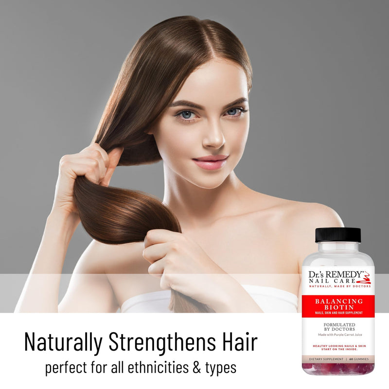 Dr.'s Remedy Biotin Gummies for Hair Skin and Nails Vitamins - 5,000 mcg Organic Vegan and Gluten Free