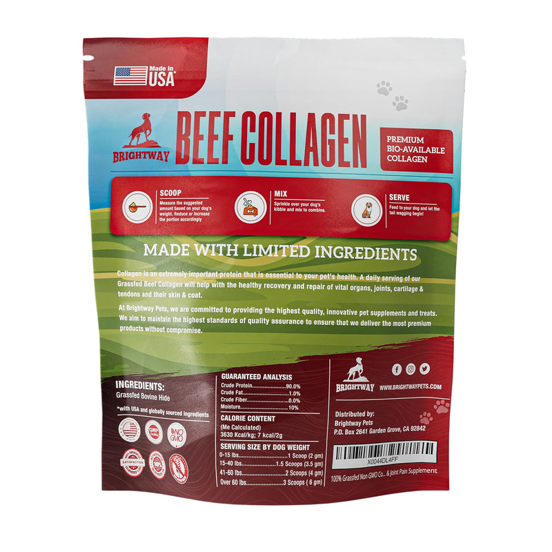 Grass fed Collagen for Dogs - Supports Health Skin & Coat, Hip, Joint Care & Cartilage Support + Skin Health and Mobility, 100% All Natural Collagen - PawsPlanet Australia
