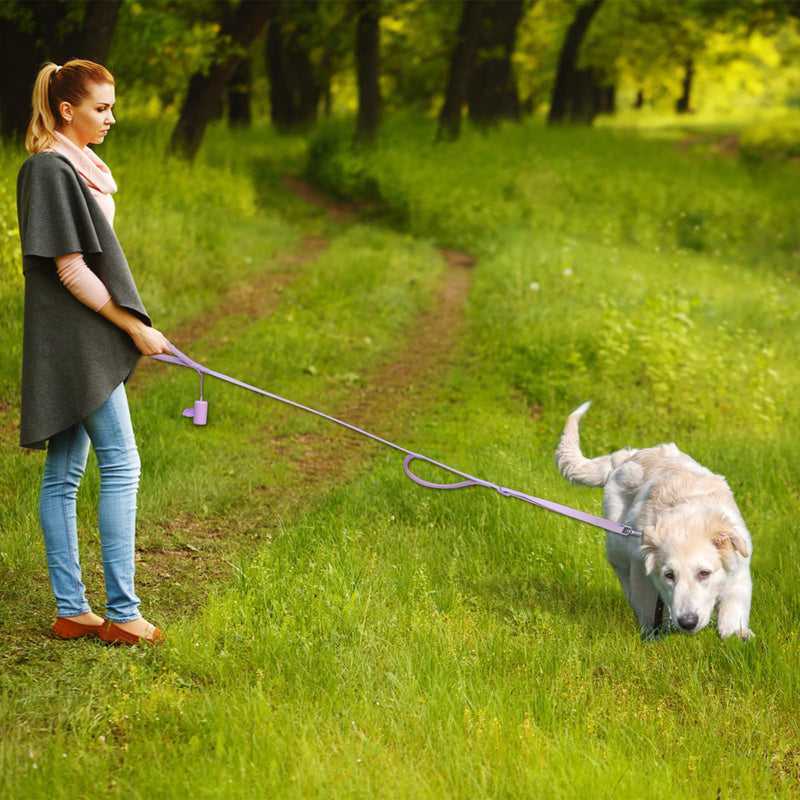 Wisedog Durable Two Handle Dog Leash: Dog Leash Heavy Duty with Dual Soft Padded Handles, Adjustable Length as Short Leash for Medium Large Dogs (Lilac Purple, L|5.2 ft-6 ft) Lilac Purple - BeesActive Australia