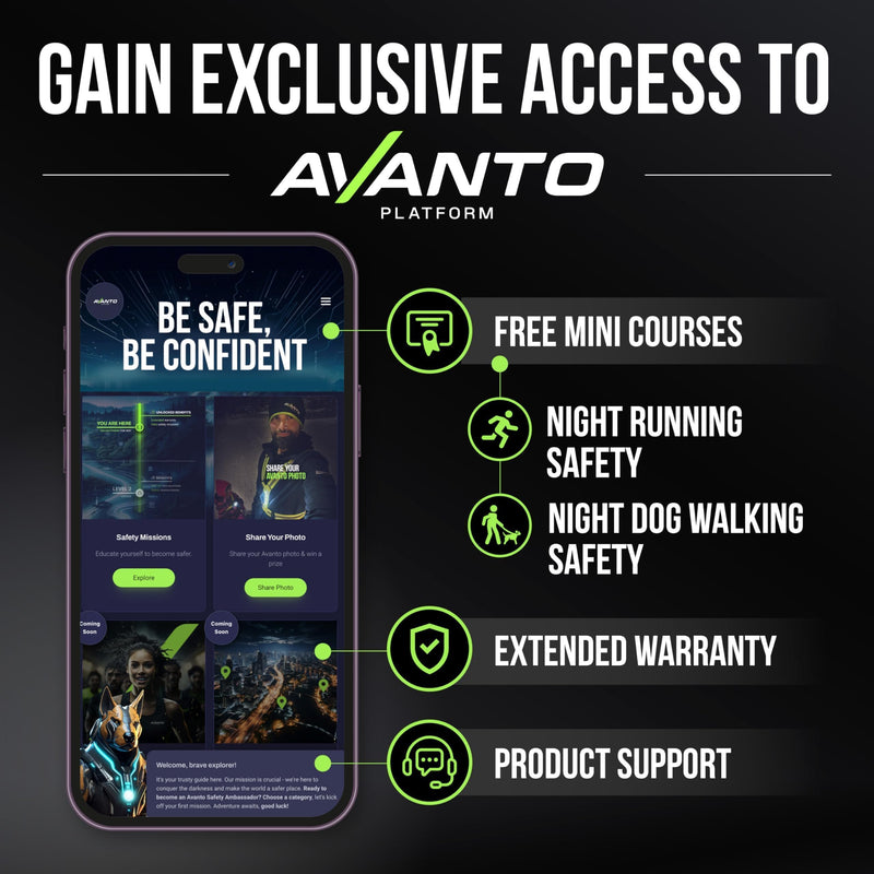 AVANTO PRO Chest Light, Original, USB-C Rechargeable, Running Lights for Runners, 500lm Adjustable Beam, 3-5h Use Time, Running Headlamp Flashlights, Walking Lights for Night Walking, Yellow Yellow NP