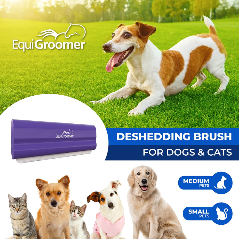 EasyGroomer Deshedding Brush for Dogs Cats | Purple | Undercoat Tool for Large and Small Pets | Comb Removes Loose Dirt, Hair and Fur | Perfect Clean for Short and Long Hair Grooming Shedding 5 Inch - BeesActive Australia