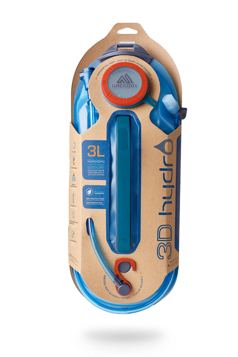 Gregory 3D Hydro 3L Day Hiking/Hydration Water Reservoir Ocean/Orange - BeesActive Australia