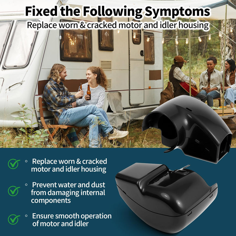 2 Pack RV Awning Motor & Idler Cover Kit R001931006 R001932006 Compatible with Carefree of Colorado Altitude/Compass TAJVAP 46JVAP, R001931-006 R001932-006 Awning End Cover Include L & R Side - Black