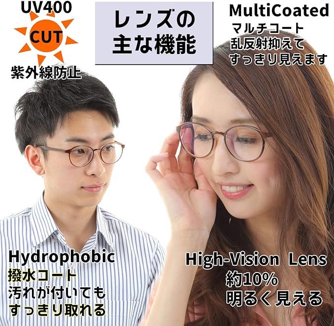 [Netmeganecom] Glasses, Nearsightedness, Myopia Glasses [CF5048C2n-2.00 PD60] Minus Lens Glasses, Glasses, Myopia, With Prescription, With Prescription, For Men, Women, Stylish, With Prescription, Colored Contact Lenses, After Taking Off Contacts - BeesActive Australia