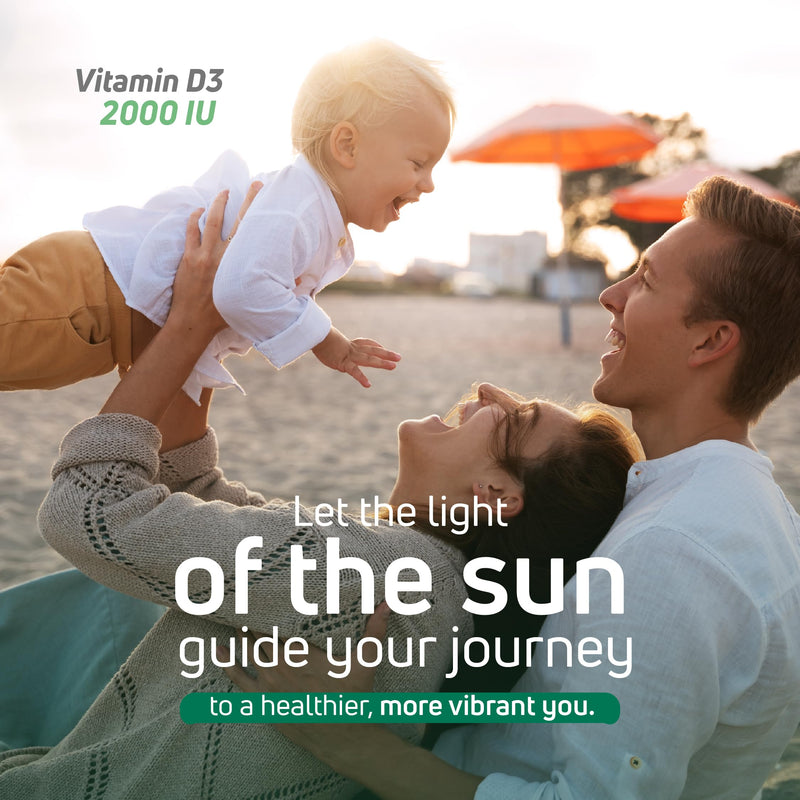 Vitamin D3 2000 IU Softgels Immune Bone Muscle Support 100 Count