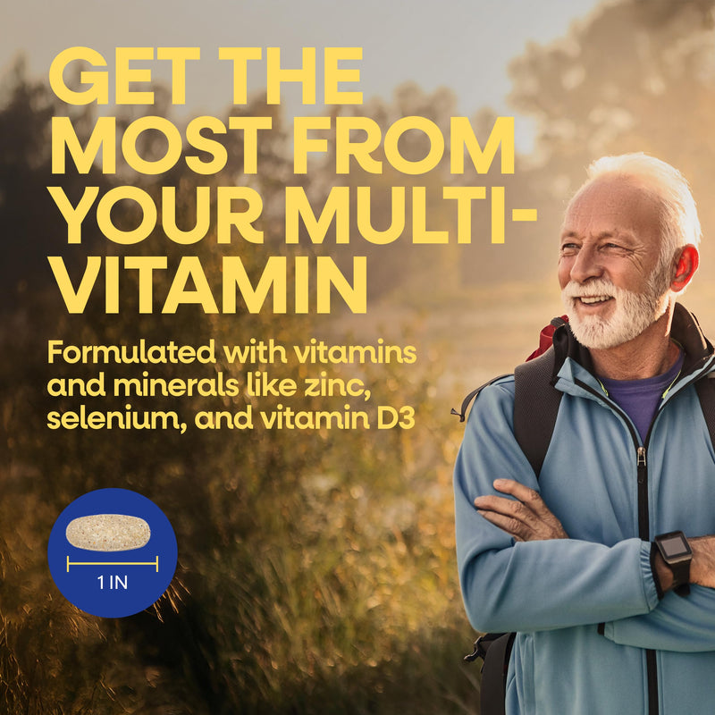 Nature's Way Alive! Men’s 50 Plus Multivitamin Complete Tablets, 130 ct | Daily Multivitamin for Men Over 50, Supports Cellular Energy Metabolism, Heart, Muscle & Eye Health*, High Potency Vitamins 130 Count (Pack of 1)
