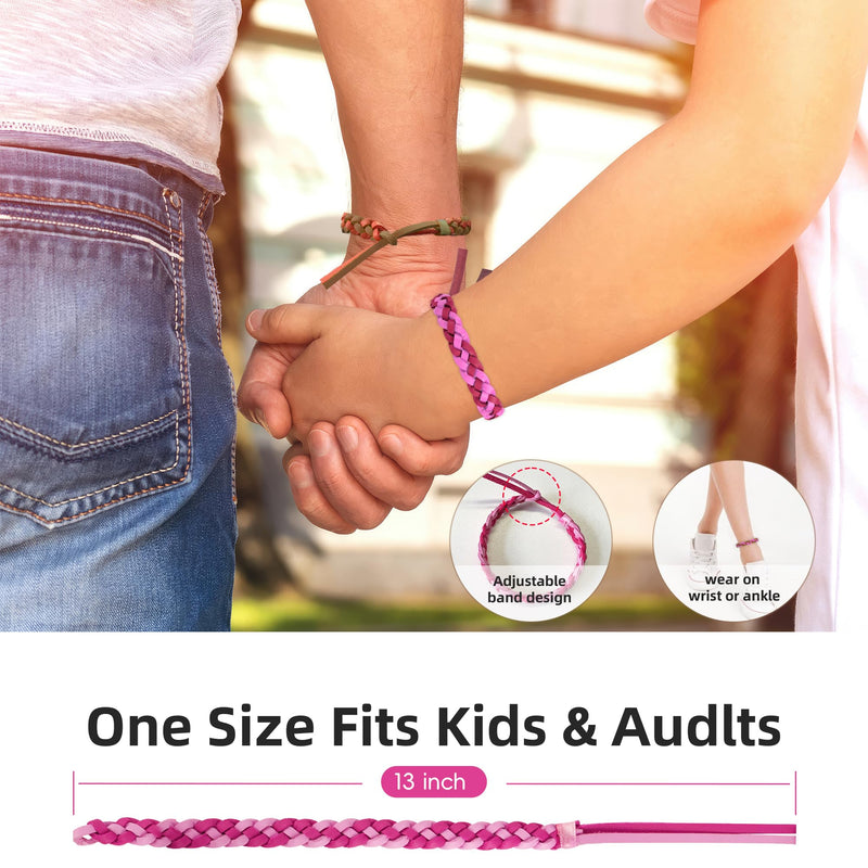 12 Pack Mosquito Repellent Bracelets, DEET-Free, Individually Wrapped PU Leather Insect & Bug Repellent Wrist Bands for Kids & Adults - BeesActive Australia