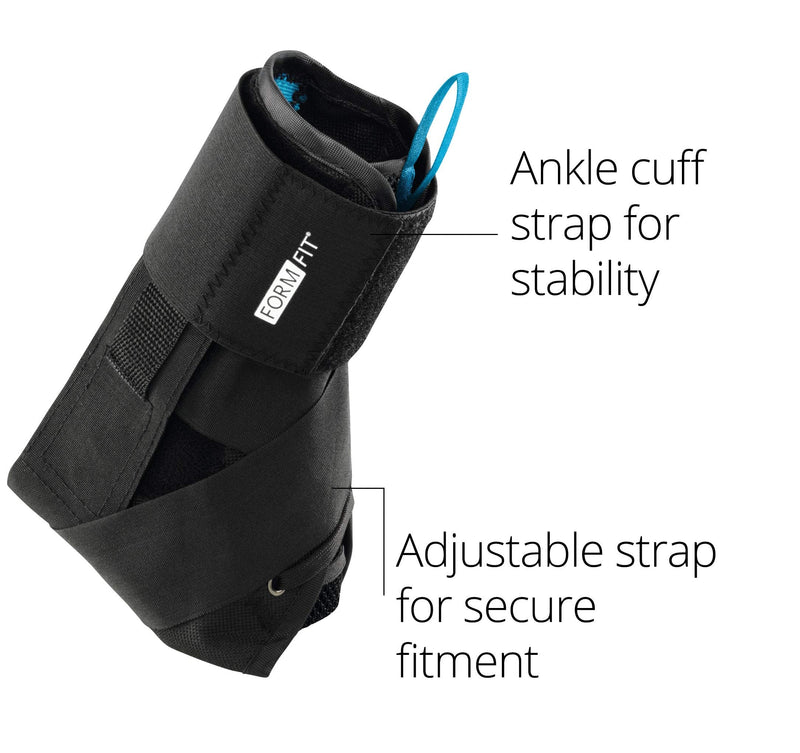 Ossur FormFit Ankle Brace with Speedlace & Figure 8 Straps | Single Pull Closure & Removable Semi-Rigid Stays | Ankle Immobilization Post Injury or Prophylactic Use | Durable Material | (Small) - BeesActive Australia