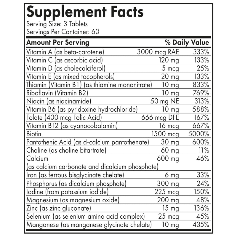 Futurebiotics Hair, Skin & Nails Beauty MultiVitamin with Biotin, Hair Vitamins and Skin Vitamins that Promote Healthy Hair and Nail, 180 Tablets 180 Count (Pack of 1)