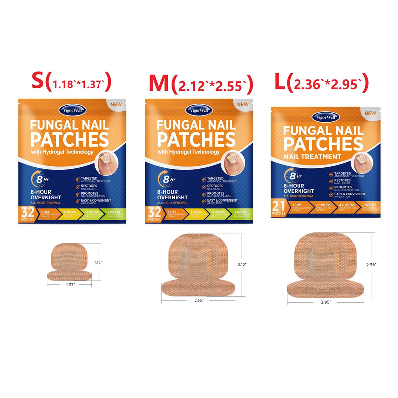 Large Nail Patches Extra Strength: 21 PCS Nighttime Hydrogel Patches for Overnight Repair - Visible Results in 8 Hours - Toenail Treatment Extra Strength