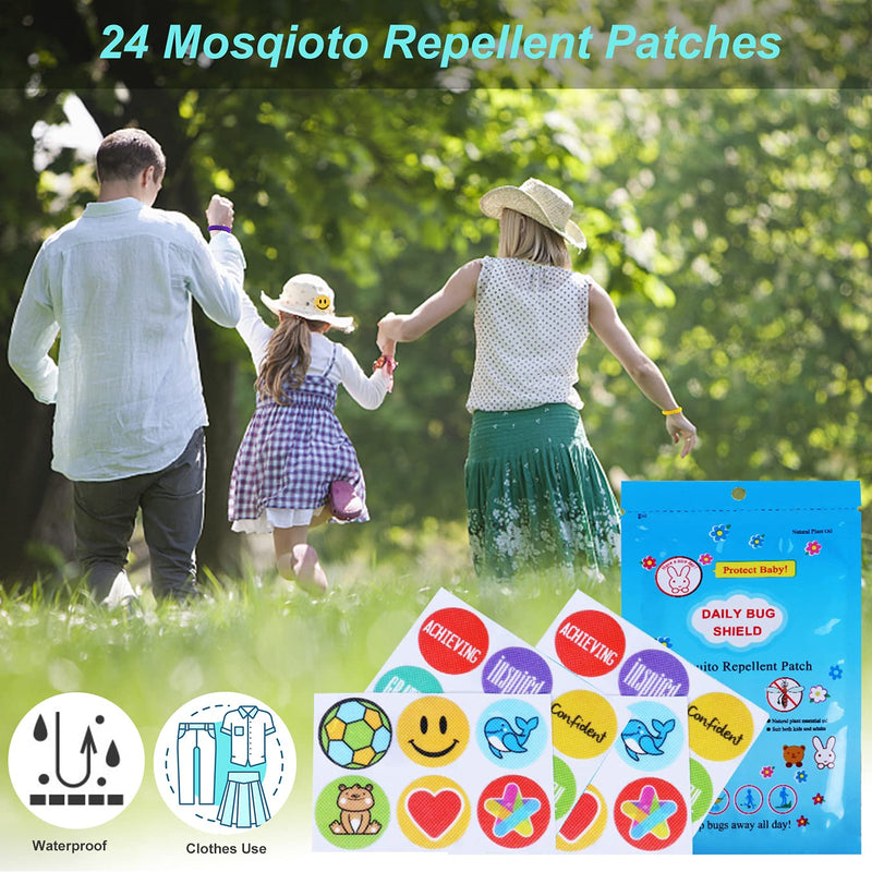 Mosquito Repellent Bracelets, 21 Pack Individually Wrapped Waterproof Insect Bug Repellent Wristbands for Kids Adults Outdoor Camping Fishing Traveling - BeesActive Australia