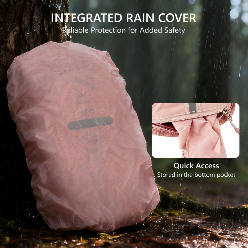 Zavothy Hydration Running Vest for Men & Women – Lightweight 1.5L Hydration Pack with Phone Pockets, Water Bottle Holders, Reflective Strips, Rain Cover – Trail Running, Cycling, Marathon Pink 1.5L Bladder