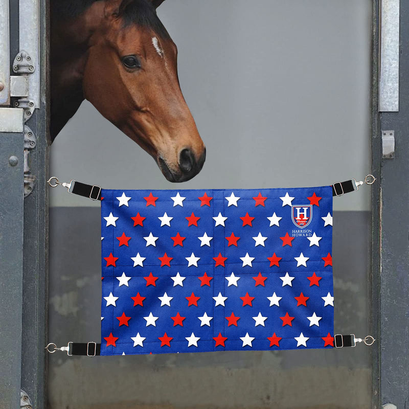 Harrison Howard Horses Stall Guard with Adjustable Straps and Sturdy Spring Hooks Included Aisle Guard for Horses-Longing Stars Longing Star - BeesActive Australia