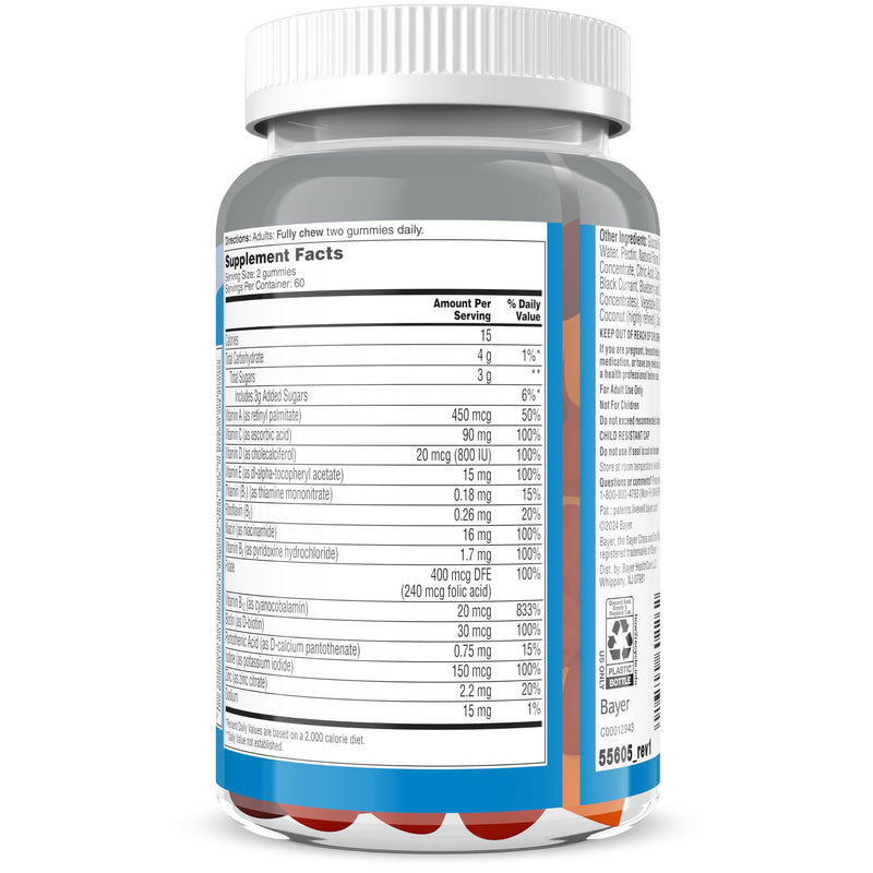 One A Day Men’s 50+ Daily Essentials Multivitamin Gummies, Multivitamin for Men Over 50, Fruit Medley Flavor, 120 Gummies 120 Count (Pack of 1) New Gummies