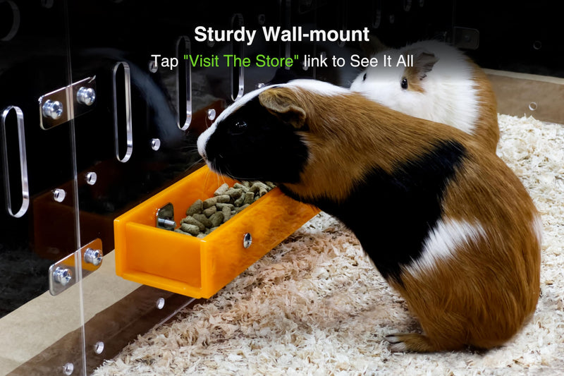 GuineaLoft™ Food Feeder Yellow - Say Goodbye to Traditional Bowls! Ultimate Feeder for Small Pets Like Guinea Pigs, Rabbits and Chinchillas. Designed & Made by Seasoned Owners - GuineaLoft Exclusive - BeesActive Australia