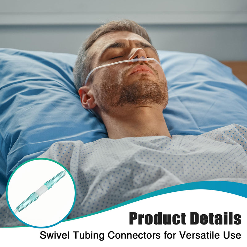 Geiserailie 3 Pack 7Ft Adult Oxygen Tubing with 2 Tubing Connector, Soft Oxygen Tube with Connector, High Flow Tube Hose for Breathing, Non Kinking Lightweight for Adult (Transparent) Transparent - BeesActive Australia