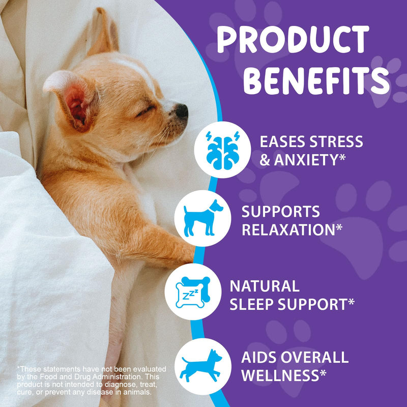 Melatonin for Dogs, Dog Melatonin, Anxiety Relief & Sleep Aid for Dogs, Liquid Calming Drops for dogs & cats, Helps with Noise, Fireworks, Separation Anxiety & Travel Stress, Bacon Flavor, 60ml