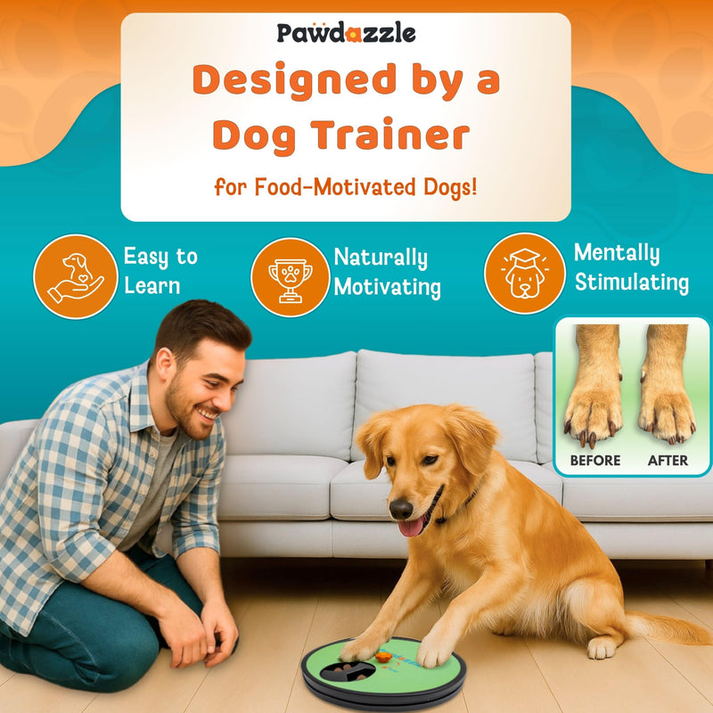 Dog Nail Scratch Board with Treat Box - Interactive Dog Scratch Pad for Nails with Built-in Reward System | Non-Slip Base & Extra Sand Paper Sheet Included, Stress-Free File Board for Pets - BeesActive Australia