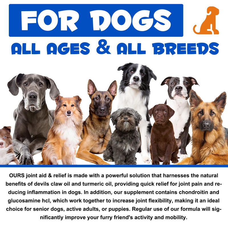 Dog Joint Aid & Relief Supplement – Arthritis Pain Relief for Dogs – Hip & Joint Care with Glucosamine & Chondroitin – Natural Beef Flavour – Relieves Joint Pain & Supports Mobility – Suitable for All