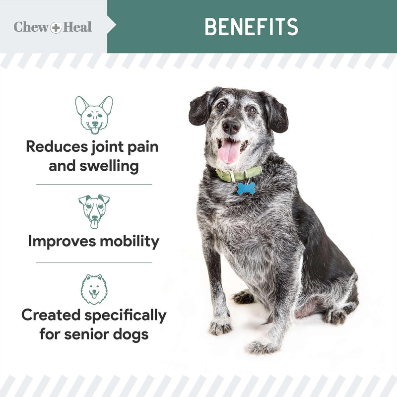 Glucosamine for Dogs Hip and Joint Supplement - 120 Soft Chews for Senior Dogs with Glucosamine, Chondroitin, MSM, Vitamin C, and Omegas - for Mobility, Cartilage, and Joint Health Chicken - BeesActive Australia