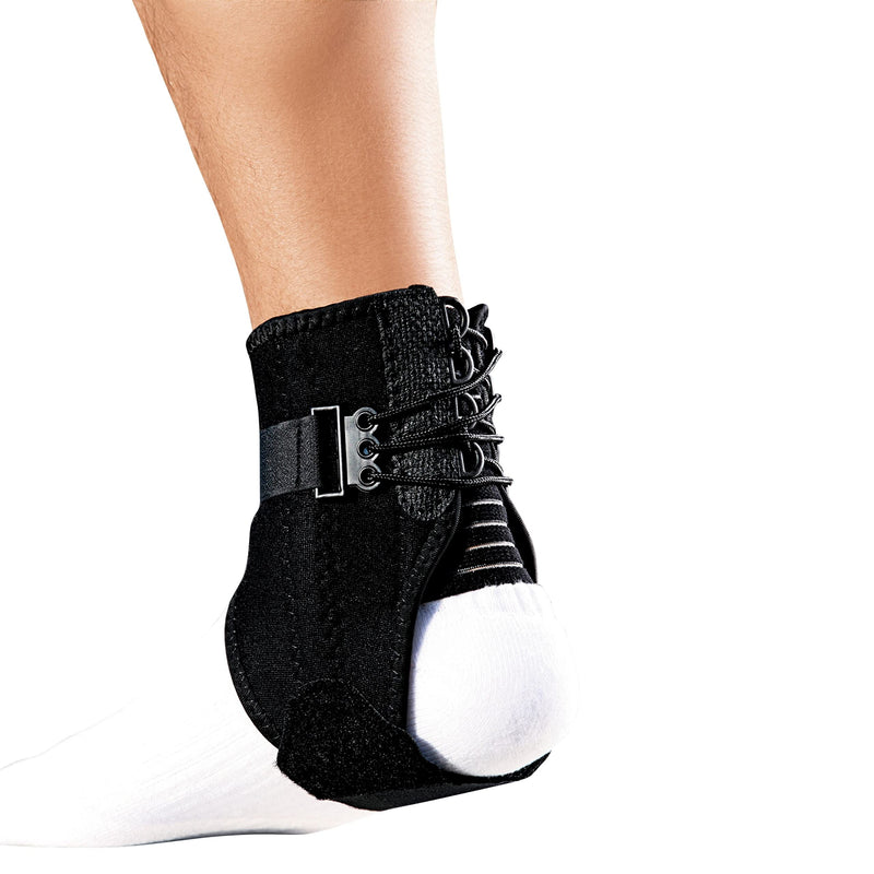 ACE Ankle Brace with Side Stabilizers, Adjustable, Black, 1/Pack 1 Count (Pack of 1)