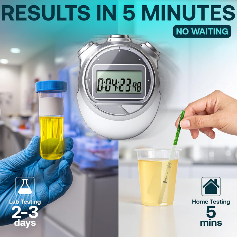 ETG Alcohol Urine Test Strips - At Home ETG Test with 80 Hour Detection Window - Easy to Use Strips Deliver 5 Minute Results - Reliable Home Drug and Alcohol Screening Kit - [25 Pack] – 12 PANEL NOW - BeesActive Australia