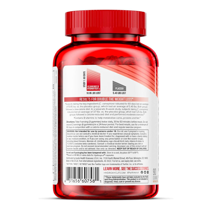 Hydroxycut Weight Loss + Multivitamin Gummies, 90 Count | Metabolism Support Supplement for Men and Women, Green Coffee Extract, 15 Vitamins and Minerals, Caffeine Free 90 Count (Pack of 1)