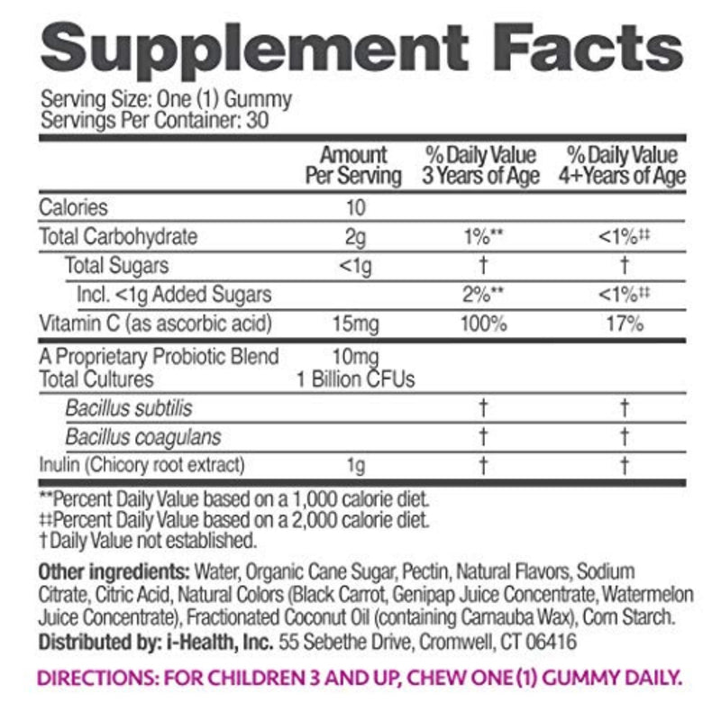 up4 Kids Probiotic Gummies with Prebiotics & Vitamin C, for Ages 3+, 30 Ct | Gut Health & Digestive Support*, Berry-Flavored, Daily Probiotic For Kids, Ages 3+, Gelatin-Free, Shelf-Stable Formula Kids Probiotic (30 Count)