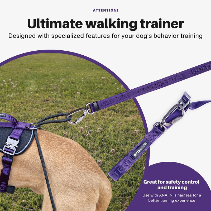 Heavy-Duty Tactical Dog Leash for Medium & Large Dogs, 6-in-1 Hands-Free Lead for Training, 4-7.5FT Adjustable Waist Belt for Walking (Moss Green) Moss Green