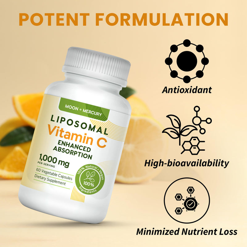 Liposomal Vitamin C Supplement, 1000mg, 60 Capsules | Lipid-based vitamin C formula with 1000mg per serving; 60 capsules, non-GMO and free from soy, gluten and dairy.
