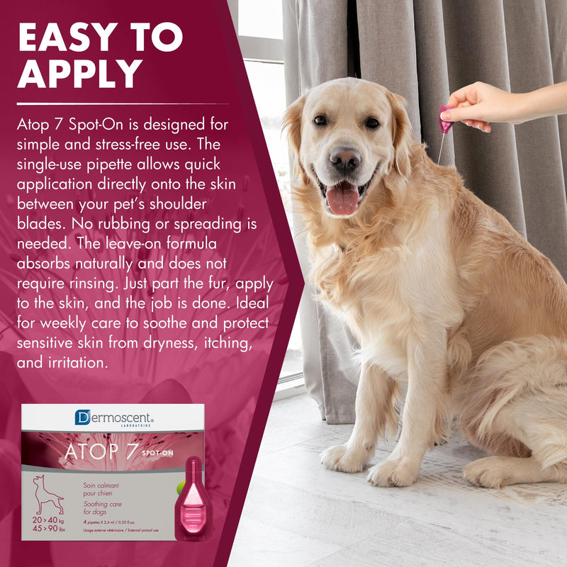 Dermoscent ATOP 7 Spot-On for Large Dogs 45 to 90 lbs (20-40 kg) Large Dogs 45-90 lbs