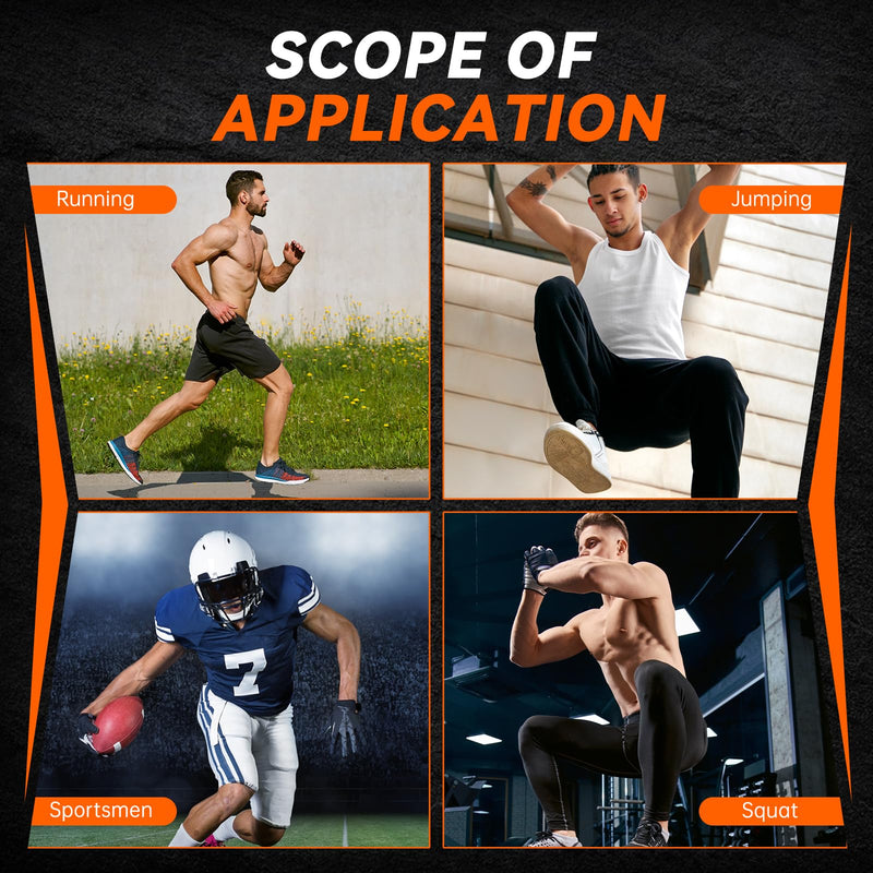 Vertical Jump Trainer Equipment Leg Bounce Trainer Device Speed and Agility Resistance Bands with Ankle Straps & Belt Leg Extension Machine for Boxing Basketball Football Tennis Fencing Training Orange Sets-150pounds