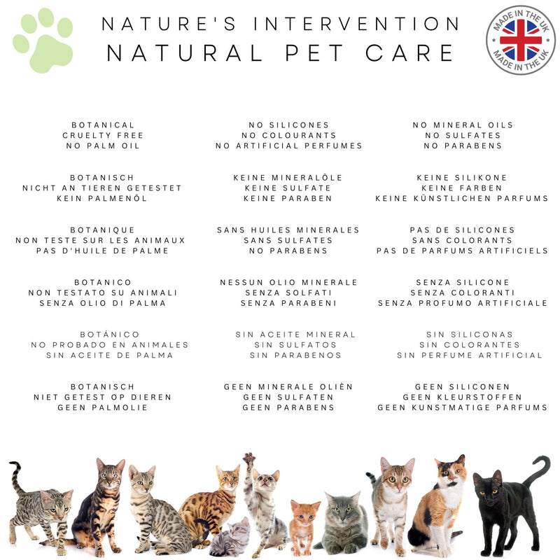 NATURE'S INTERVENTION 99% Natural Soothing Aloe Gel for Cats – 100g – Aloin-Free Aloe Vera & Sea Buckthorn – Safe for Feline Grooming – Hydrating & Non-Greasy