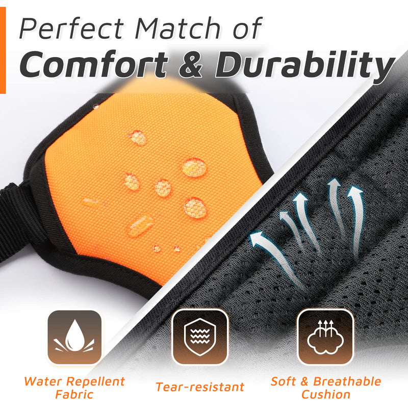 Eagloo Dog Harness for Large Dogs, No Pull Service Vest with Reflective Strips and Control Handle, Adjustable and Comfortable for Easy Walking, No Choke Pet Harness with 2 Metal Rings, Orange, L - BeesActive Australia