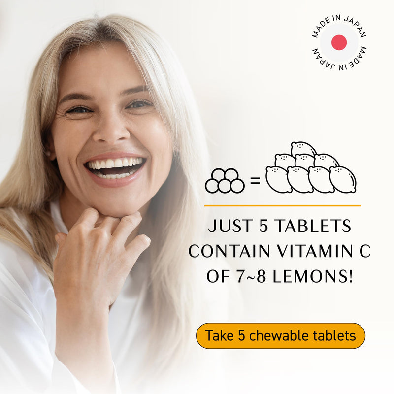 Umeken C-Balance Chewable Vitamin C Supplement, High Potency Immune Support for Adults & Kids, Acerola & Lemon Chewables, 136g (Pack of 1), 3 Months Supply 4.8 Ounce (Pack of 1)
