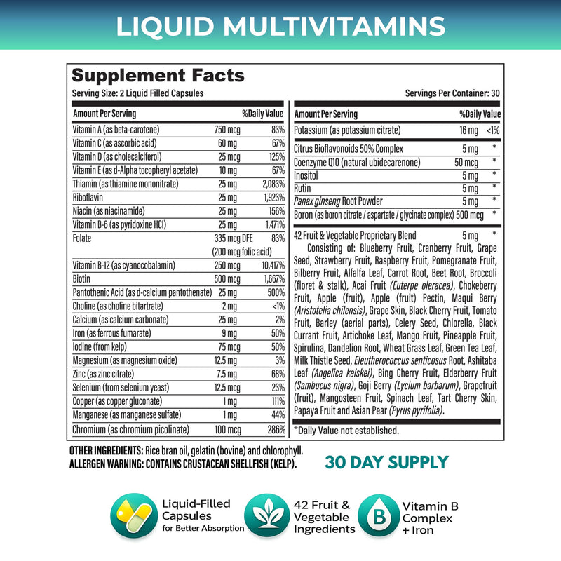 Grab The Gold Women's Multivitamin Capsules 42 Fruits & Vegetables